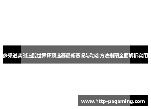 多渠道实时追踪世界杯预选赛最新赛况与动态方法指南全面解析实用
